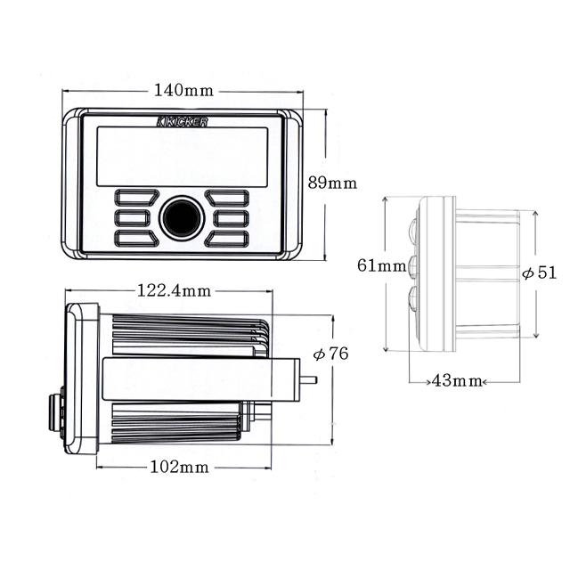 Kicker マリンオーディオ マリンデッキ リモコン付き |  | 09