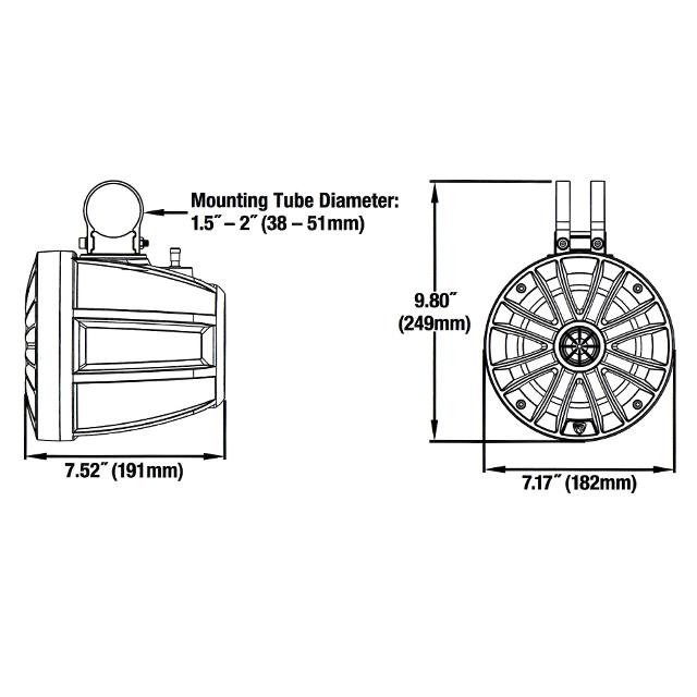 6.5インチ 2Way ウェイクタワー 防水マリンスピーカー |  | 05