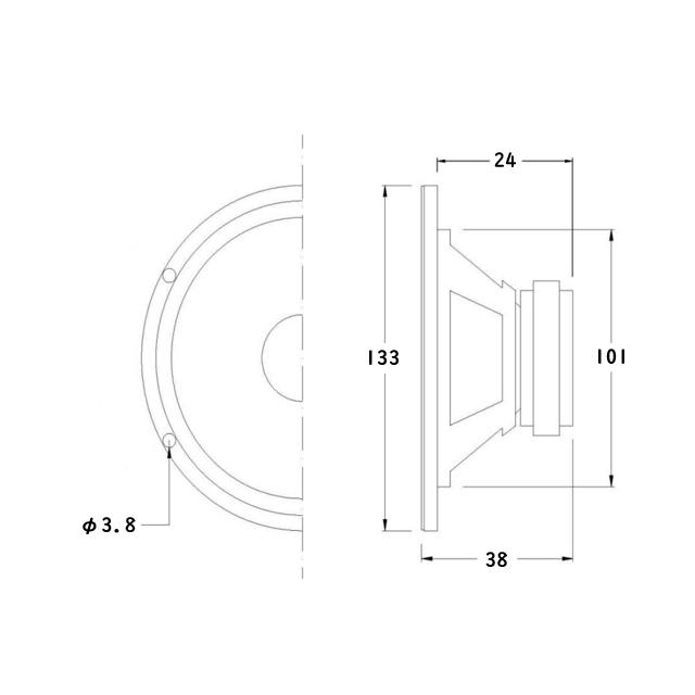 4インチ LED付き 防水スピーカー マリンスピーカー |  | 04