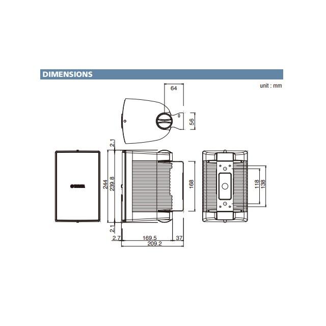 【海外取り寄せ商品】ヤマハ 2Way 防水型ボックススピーカー 屋外スピーカー |  | 02