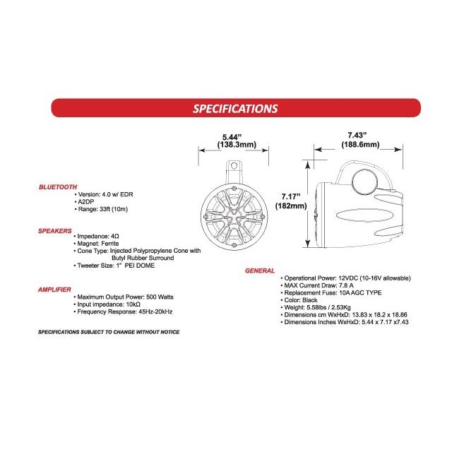 【送料込み】ブルートゥースアンプ内蔵 マリンスピーカー 防水スピーカー 2Way 防水マリンスピーカー 防水Bluetoothアンプ付き