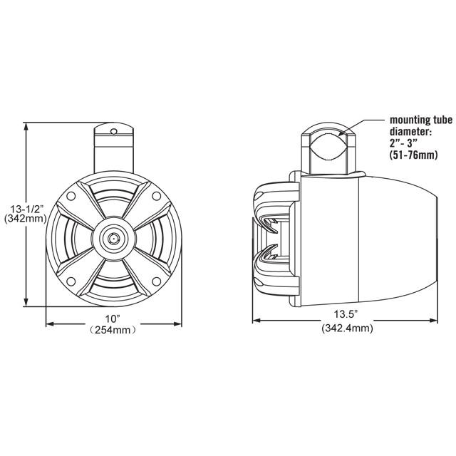 【海外取り寄せ商品】700W 8インチ ウェイクタワー 防水マリンスピーカー |  | 02