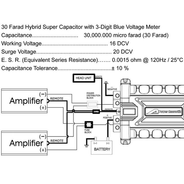 Power Acoustik DC12V キャパシタ 30F |  | 01