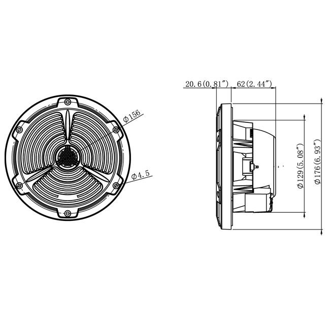 6.5インチ マリン防水スピーカー マリンスピーカー |  | 03