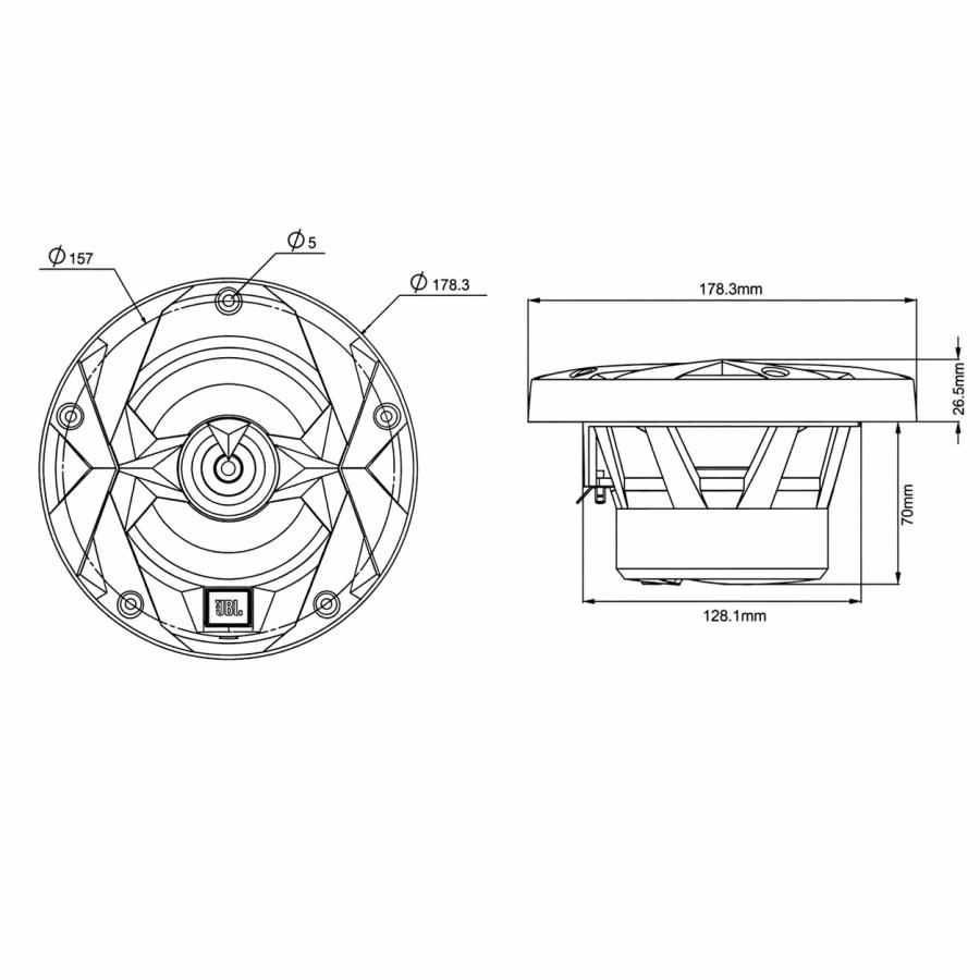 JBL 6.5インチ マリンスピーカー 2way LED付き 防水スピーカー |  | 06