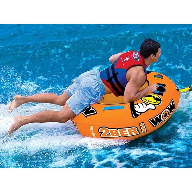 1人乗り WOW トーイングチューブ ロープ&空気入れセット |  | 01
