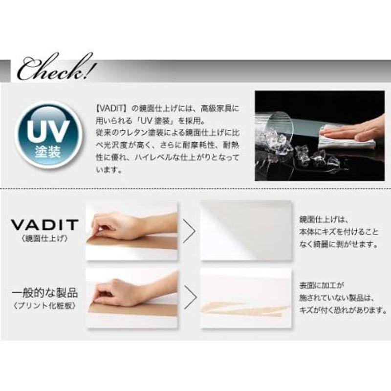 【値下げ⭕️】 家具 鏡面仕上げ アーバンモダンデザインこたつテーブルVADIT バディット《ＵＶ塗装仕上げ、薄型ヒーター》 (ラスターホワイト， 長方形(120 【QG8318094379】(30148円)