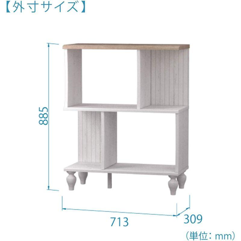 パーテーション 白井産業 ラック エリソンナチュラル 幅71.3 高さ88.5 奥行30.9cm FSC-9070PRTNW フレンチシャビ パーテーション ラック エリソンナチュラル 幅71 高さ88 奥行30 9cm FSC 9070PRTNW フレンチシャビ 　白井産業 サイズ