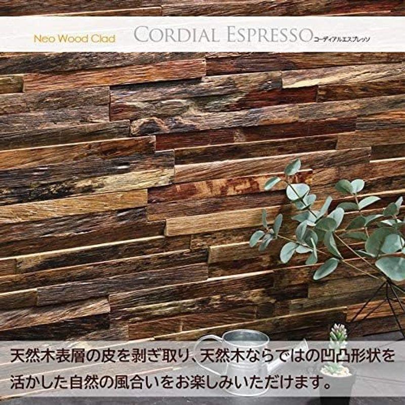 ウッドパネル　ウッドタイル　アクセントウォール　Wood　ネオ　コーディアルエスプレッソ　Clad　150×700×10