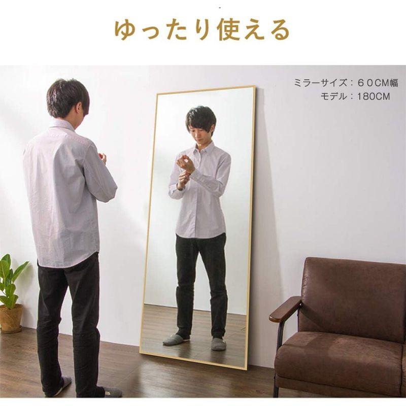 家具 ミルオ君の鏡工房 全身鏡 大型 立掛け 姿見鏡 全身ミラー 壁掛け鏡 アルミ合金フレーム おしゃれ スタイリッシュ 飛散防止 165*60c 全身鏡 大型 立掛け 姿見鏡 全身ミラー 壁掛け鏡 アルミ合金フレーム おしゃれ スタイリッシュ 飛散防止 165*60c 　ミルオ君の鏡工房
