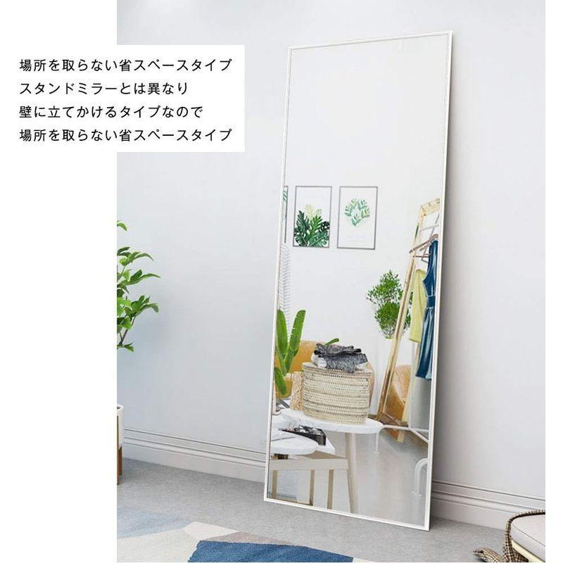 【日本未発売】 家具 ミルオ君の鏡工房 全身鏡 大型 立掛け 姿見鏡 全身ミラー 壁掛け鏡 アルミ合金フレーム おしゃれ スタイリッシュ 飛散防止 165*60c 【E1971812782】(12109円)