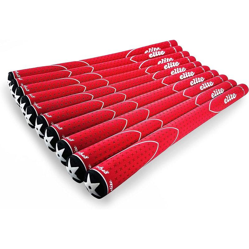 ⭐️完成品⭐️ elitegrips (エリートグリップ) ゴルフ グリップ X360 M60 10本セット レッド バックライン有り 【B1788558477】(10984円)