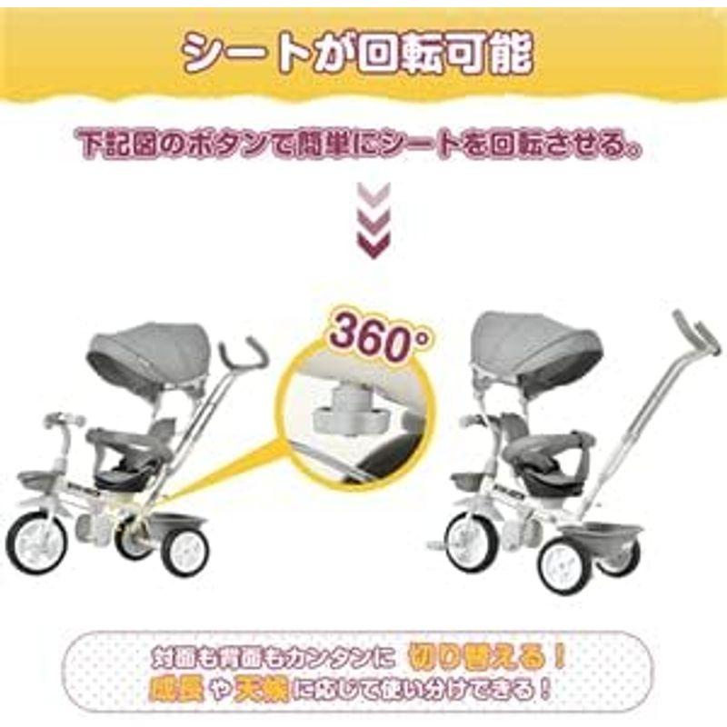 いよいよ人気ブランド三輪車 折りたたみ ベビーカー 保護者向き 三輪車