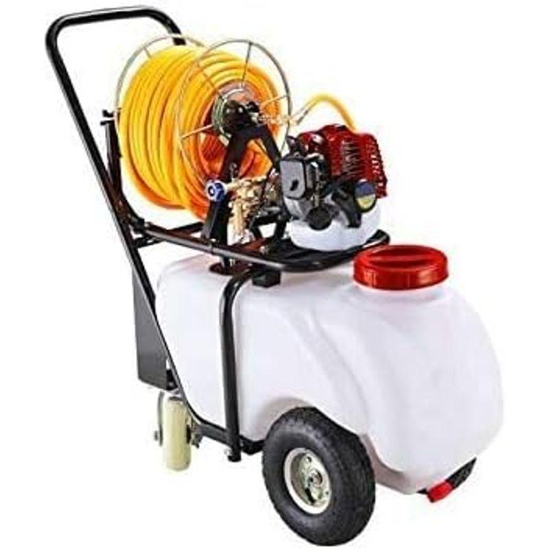 農業用具　新型　４サイクル動力噴霧器　車輪付き　コンパクトサイズ　噴霧器　60Lタンク　60L　圧力調整弁付き