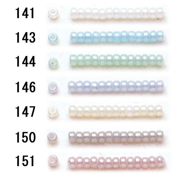 TOHO シードビーズ 糸通し 丸小 ビーズ 1m入り No.141〜No.151 : サン  