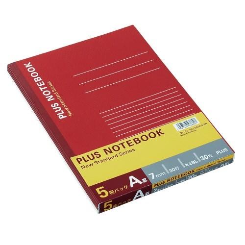 5冊パック プラス パックノート NO-003AS-5P【5冊パック】【セミB5】【A罫7mm30行