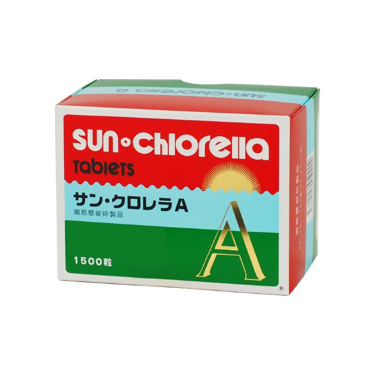 クロレラ クロロフィル サプリメント 藻活 健康食品 サンクロレラA 1500粒×4箱セット お得用 まとめ買い タンパク質 野菜不足 ビタミン 健康食品 公式 爆買の画像