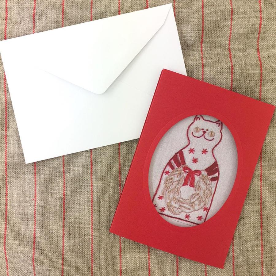 ネコのクリスマスカード　東京キルト＆ステッチショー2019ワークショップ｜sun-k｜02