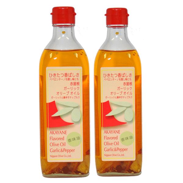 送料 無料 オリーブオイル ガーリックオリーブオイル 日本オリーブ 赤屋根ガーリックオリーブオイル 450g (2本組) ピュアオリーブオイル オリーブマノン