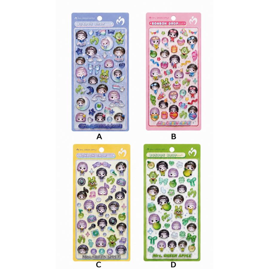 ボンボンドロップシール ミセスグリーンアップル Mrs. GREEN APPLE 全4