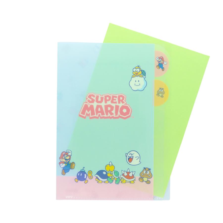 ダイカットクリアファイル5P スーパーマリオ 敵 : さんすたーぶん