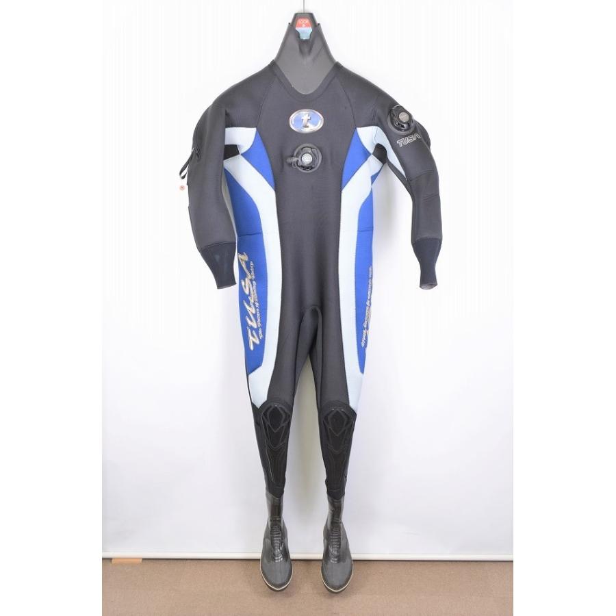 TUSA 5mm 男性用 ドライスーツ（165cm/70kg/ブーツ25cm)［Dsuit 