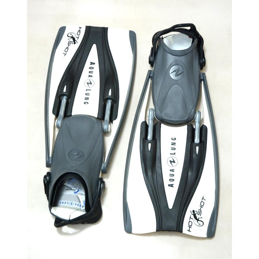 未使用 AQUALUNG アクアラング ダイビングフィン HOT SHOT ホワイト L  