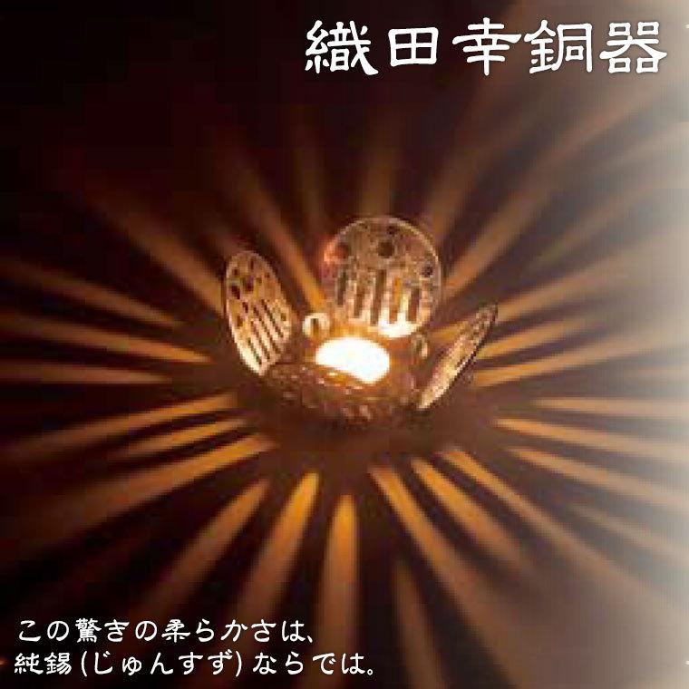旧商品 織田幸銅器 まげまげ(丸伍) 110-02 錫製トレー キャンドル