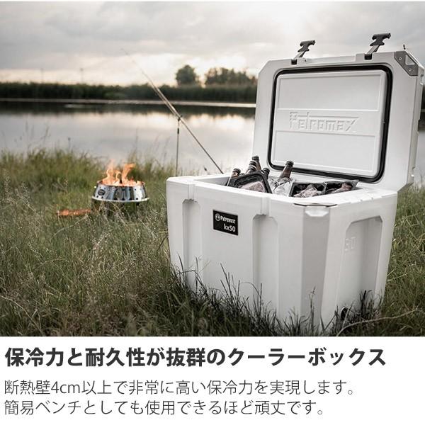 Petromax - petromax kx50 ハードクーラー Kühlbox KX50 inkl. Sitzkissen, Korb & Trennbrett, oliv