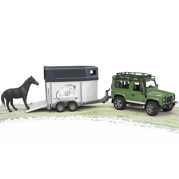 (おまけ付) ブルーダー Land Rover Def.ワゴン＆馬牽引トレーラー BR02592 おもちゃ 知育玩具 車 男の子 女の子 3歳 4歳 5歳_4