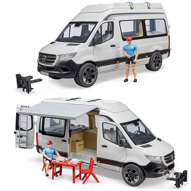 (おまけ付) ブルーダー MB キャンピングカー (フィギュア付き) BR02672 おもちゃ 知育玩具 車 男の子 女の子 3歳 4歳 5歳 6歳の画像