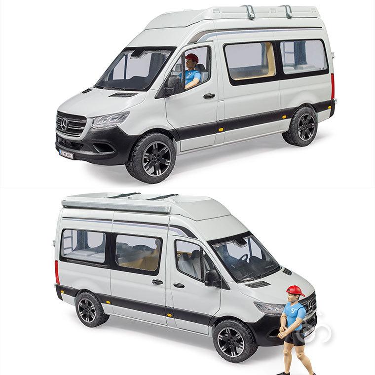 (おまけ付) ブルーダー MB キャンピングカー (フィギュア付き) BR02672 おもちゃ 知育玩具 車 男の子 女の子 3歳 4歳 5歳 6歳の画像