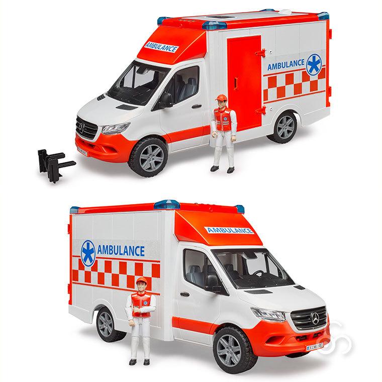 おまけ付) ブルーダー MB 救急車(フィギュア付き) BR02676 おもちゃ