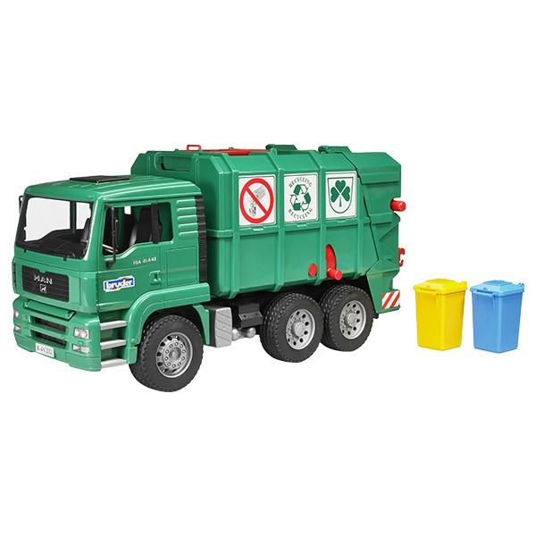 旧商品 bruder ブルーダー MAN ごみ収集車 GREEN BR02753 知育玩具 車