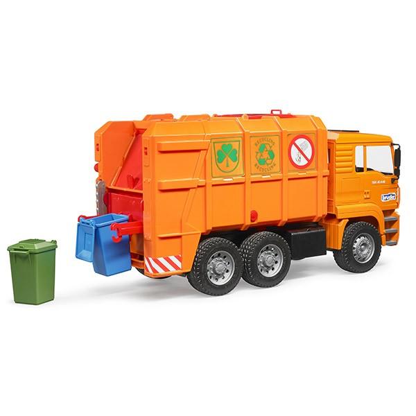 旧商品 bruder ブルーダー MAN ごみ収集車 ORANGE BR02760 おもちゃ
