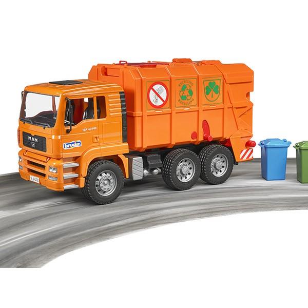 旧商品 bruder ブルーダー MAN ごみ収集車 ORANGE BR02760