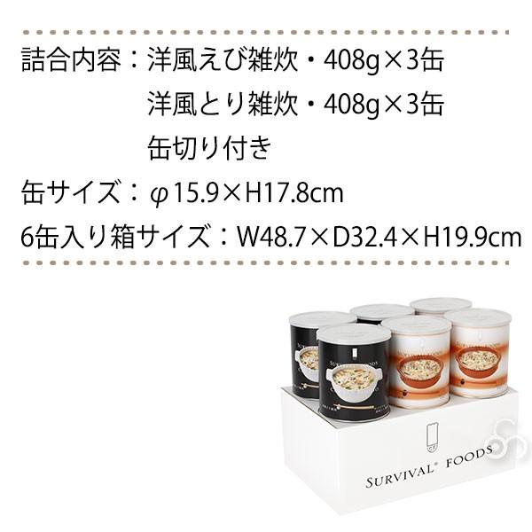 サバイバルフーズ 25年保存食 洋風雑炊詰め合わせ 大缶 6缶セット (60