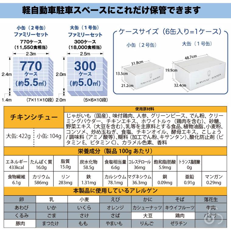 サバイバルフーズ 25年保存食 チキンシチュー 大缶 6缶セット マツコの知らない世界 非常食 備蓄 被災 避難 防災 災害 CS1set｜sun-wa｜07