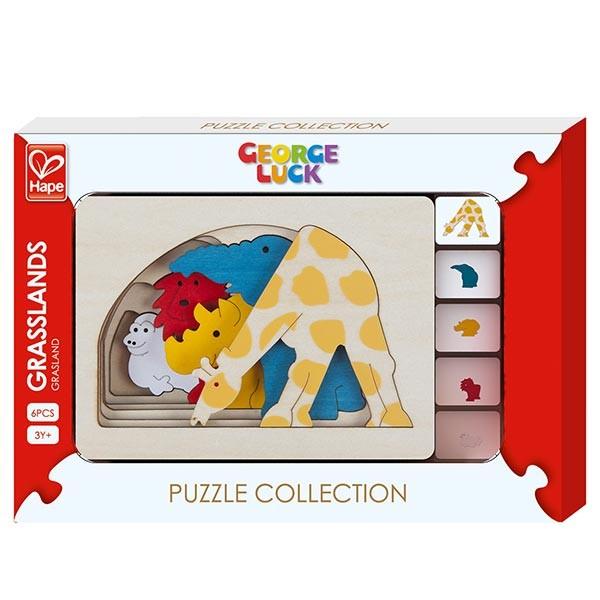 ジョージ・ラック・パズル ピープパズル・きりん GL6516 知育玩具 木製