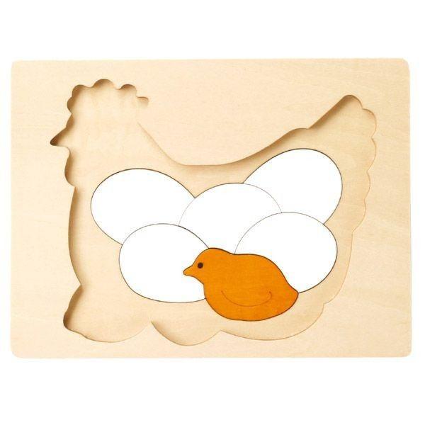 ジョージ・ラック・パズル 2重パズル・にわとりとひよこ GL8162 知育