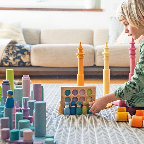 グリムス 積み木 パステルローラー・40 GM10172 Grimm's 知育玩具