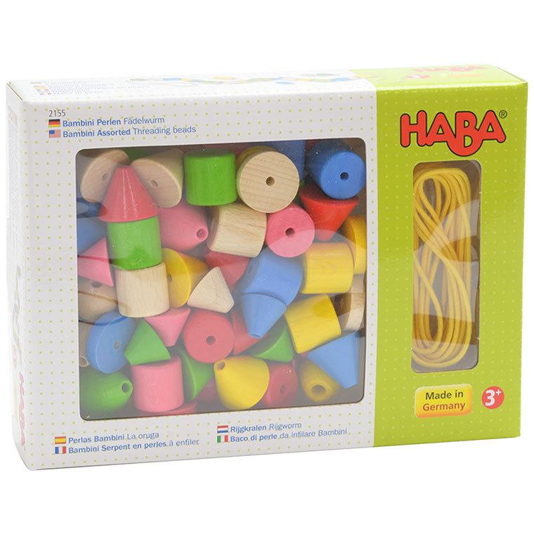 ハバ（HABA） 旧商品 カラービーズ・6シェイプ HA2155 知育玩具 ひも