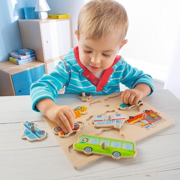 ハバ（HABA） ノブ付きパズル・みんなのくるま HA301940 HABA 知育玩具