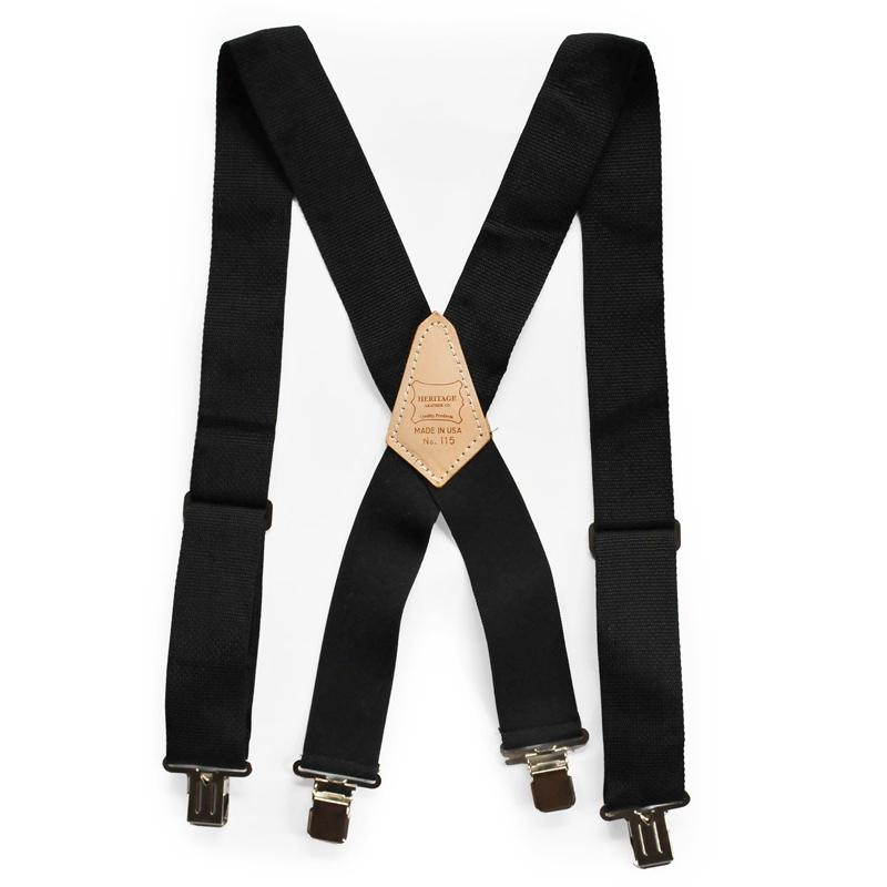 旧商品 ヘリテージレザー Heavy Duty Suspender サスペンダー ブラック HL115｜sun-wa｜02