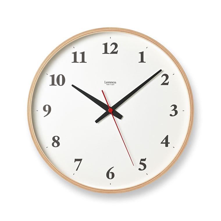 Lemnos（レムノス） Plywood clock 電波時計 30.5cm LC21-06