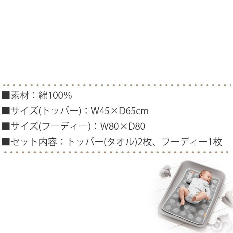 おむつ替えマット リエンダー MATTY トッパー＆フーディーセット タオル チェンジングマット ベビー用 乳児用 赤ちゃん シート トレイ LD510802SETの画像