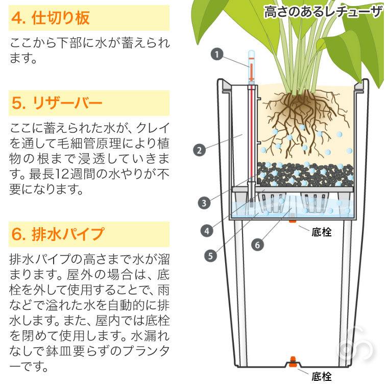 プランター レチューザ ラウンド60 LE-7060 LECHUZA 底面給水 底面灌水