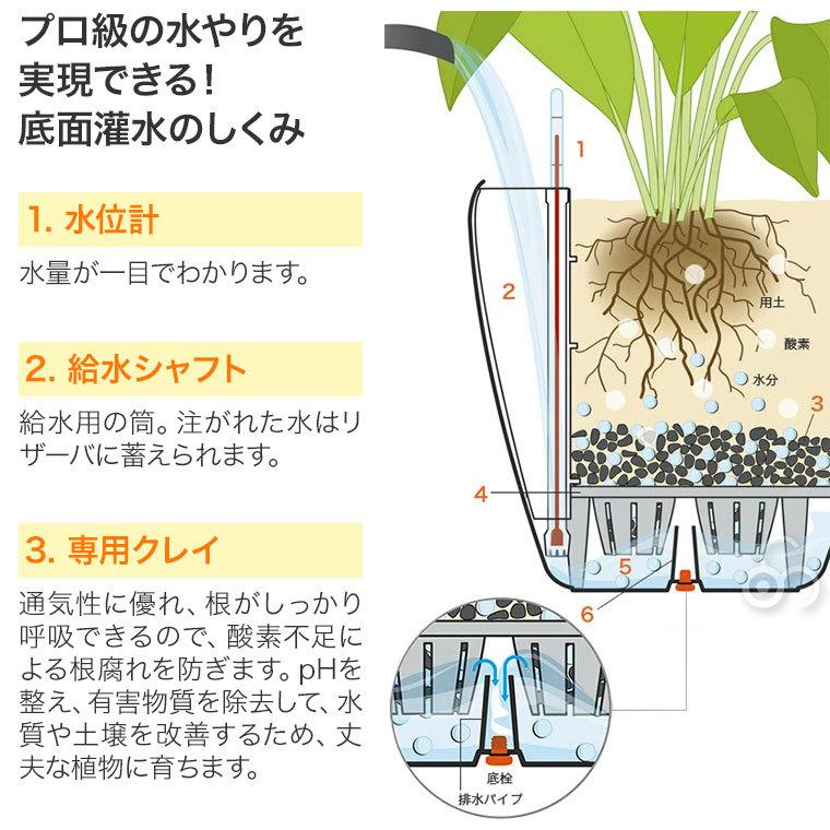 プランター レチューザ トリオ・ストーン30 LE-7630 LECHUZA 底面給水