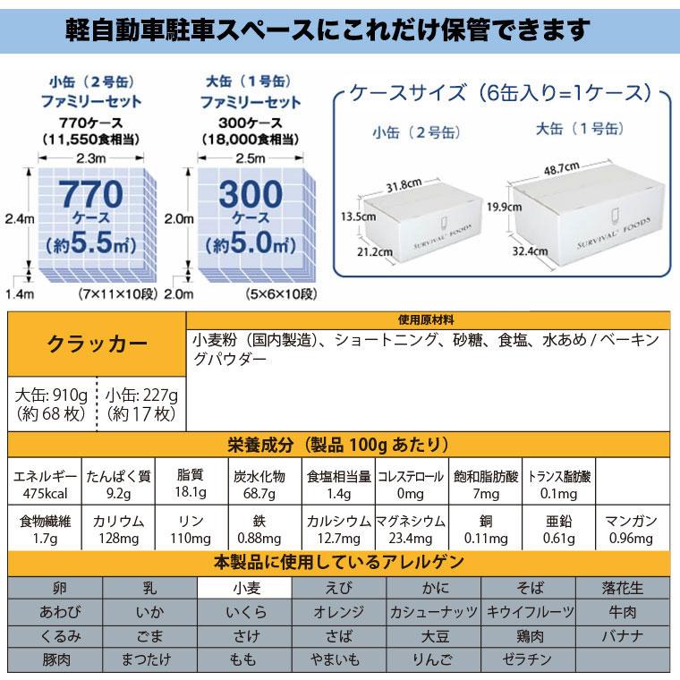 サバイバルフーズ 25年保存食 クラッカー 大缶 6缶セット (60食相当