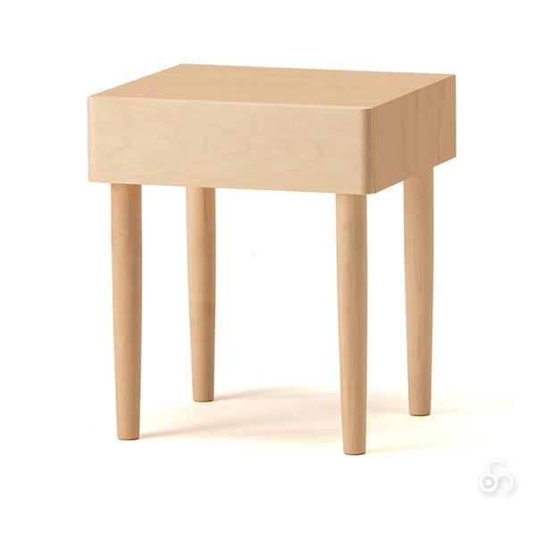 cosine（コサイン） (プレゼント付) ドロワーナイトテーブル メープル